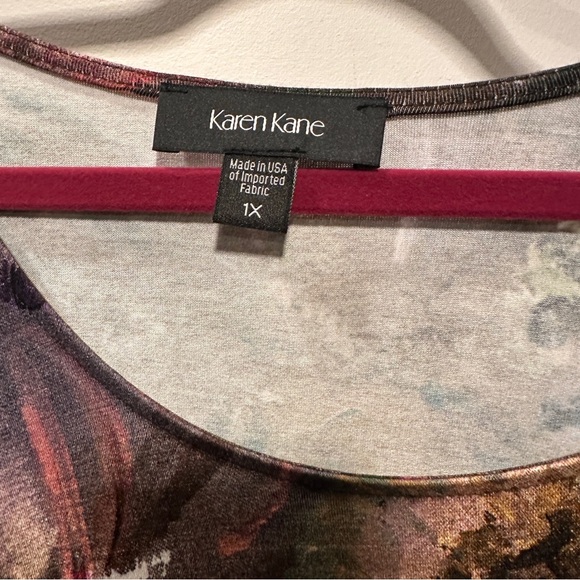 NEW Karen Kane Multicolor Artistic Blouse - Picture 3 of 9